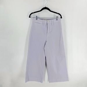 Madewell Women's Emmett Wide Leg Cropped Pants -Periwinkle Size 28